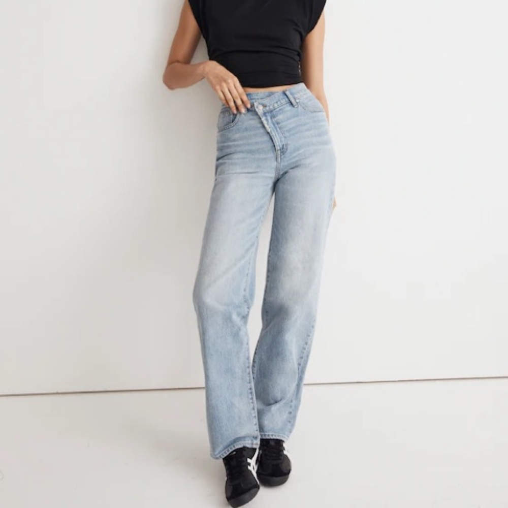 madewell x molly dickson crossover baggy straight - clemell wash - 32